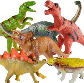 img 4 attached to 🦕 Jumbo Huge Dinosaur Toys Set - 6PCS