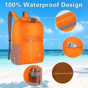 img 2 attached to 2pcs Set Orange Dry Bag: Waterproof Backpack for Kayaking, Swimming, 🎒 Boating - Lightweight Daypack for Hiking, Camping, Paddle Boarding - Friendship Gift