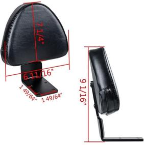 img 2 attached to 🪑 Ultimate Comfort with AstraDepot Black Synthetic Leather Rear Passenger Backrest Kit for Victory High-Ball Zach Ness Kingpin Vegas 8-Ball Cross Country