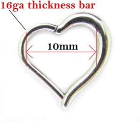 img 3 attached to 316L Surgical Hypoallergenic Steel Love Heart Clikcer Daith Helix Piercing Ring for Women - NewkeepsR, 18G/16G Thickness