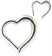 316l surgical hypoallergenic steel love heart clikcer daith helix piercing ring for women - newkeepsr, 18g/16g thickness logo