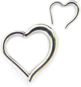 img 4 attached to 316L Surgical Hypoallergenic Steel Love Heart Clikcer Daith Helix Piercing Ring for Women - NewkeepsR, 18G/16G Thickness