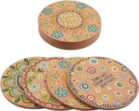 img 4 attached to Premium Natural Absorbent Coasters: Heat Resistant Drink Mats