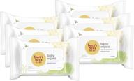 салфетки burt's bees для младенцев: без запаха, гипоаллергенные и натуральные с алоэ и витамином е - 6 упаковок (432 салфетки) логотип