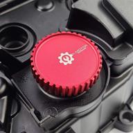 valve cover oil cap - compatible with honda and acura engines - billet aluminum (red) logo