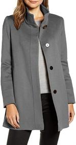 img 4 attached to Womens Collar Overcoat Artificial Outwear Women's Clothing