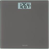 📊 taylor precision digital body weight scale: high accuracy, 400 lb capacity, auto on/off, 11.8 x 11.8 inches, charcoal grey logo