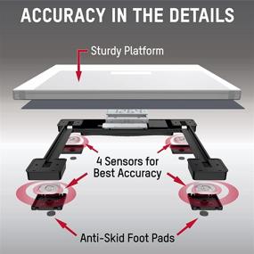 img 1 attached to 📊 Taylor Precision Digital Body Weight Scale: High Accuracy, 400 LB Capacity, Auto On/Off, 11.8 x 11.8 Inches, Charcoal Grey