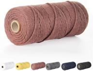 🧶 pozean macrame cord - 100% natural cotton rope for diy crafts, wall hangings, and plant hangers - 3mm x 109 yards - brownness logo