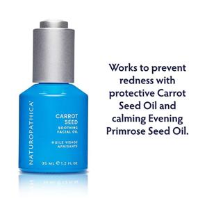 img 2 attached to 🥕 Naturopathica Carrot Seed Soothing Facial Oil - Calming Night Serum, Intensely Hydrating, Redness Prevention - 1 oz. (35 ml)