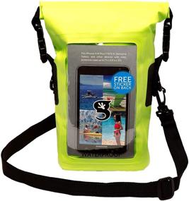 img 4 attached to 📱 geckobrands Waterproof Phone Tote - Outdoor Phone Pouch & Dry Bag - iPhone & Samsung Galaxy Models - Neon Green