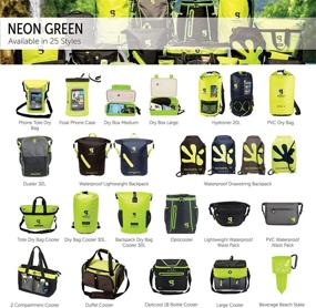 img 1 attached to 📱 geckobrands Waterproof Phone Tote - Outdoor Phone Pouch & Dry Bag - iPhone & Samsung Galaxy Models - Neon Green