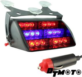 img 4 attached to 🚔 DT MOTO Blue Red LED Police Dash Light - Effective Emergency Vehicle Warning Windshield Flashing Light