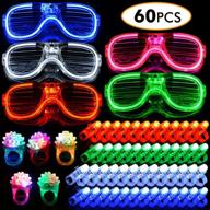 battop 60 pack led light up toys: the ultimate glow in the dark party supplies for adults & kids - including 50 finger lights, 5 jelly rings, and 5 flashing glasses! логотип