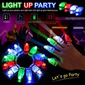 img 2 attached to BATTOP 60 Pack LED Light Up Toys: The Ultimate Glow in the Dark Party Supplies for Adults & Kids - Including 50 Finger Lights, 5 Jelly Rings, and 5 Flashing Glasses!