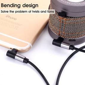 img 1 attached to 🎧 AWINNER 6FT 3.5mm Right Angle Stereo Audio AUX Cable for iPhone, iPad, Smartphones, Tablets, Media Players