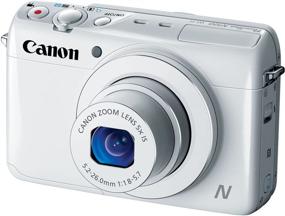 img 1 attached to 📷 Canon PowerShot N100 HS: Wi-Fi Enabled White Digital Camera with 12.1MP