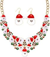 christmas enameled thanksgiving necklace earrings logo
