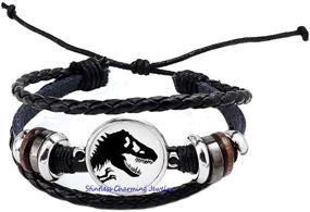 img 2 attached to Dinosaur Friendship Bracelet: Best Friends Jewelry, Dino Bracelet, Best Friend Bracelet-JV61