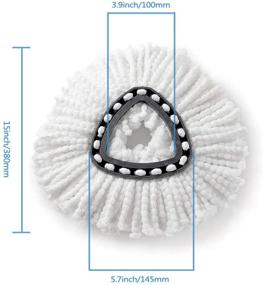 img 3 attached to 🧹 Strengthmix Spin Mop Refills - Premium Microfiber Replacement Heads - 4 Pack