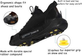 img 3 attached to ❄️ AGOOL Ice Cleats Snow Traction Crampons for Shoes and Boots - Non-Slip Overshoes for Walking on Snow and Ice with Rubber Walking Cleats - Anti Slip Crampons