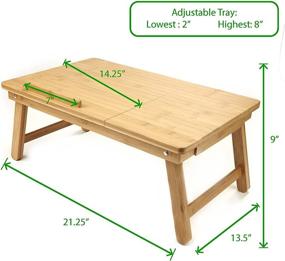 img 2 attached to 👨 Brown Flip Top Laptop Lap Desk with Foldable Legs, Drawer, and Breakfast Tray - Mind Reader