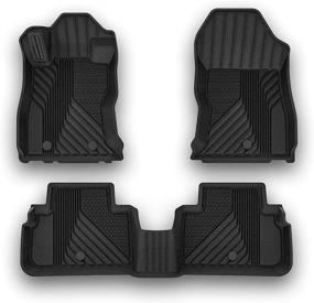 img 4 attached to 3W Floor Mats Compatible 2019 2021 TPE All Weather Custom Fit Floor Liner 2Nd Row Full Set Car Liners