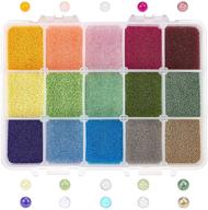 🌈 olycraft 300g iridescent glass bubble beads - ideal for resin crafting & nail arts - 0.6~0.8mm size - micro caviar beads - water droplets bubble beads - 15 vibrant colors logo