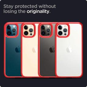 img 1 attached to Spigen Ultra Hybrid Designed For IPhone 12 Pro Max Case (2020) - Red