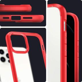 img 2 attached to Spigen Ultra Hybrid Designed For IPhone 12 Pro Max Case (2020) - Red