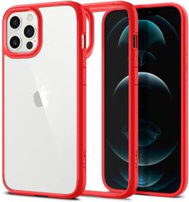 img 4 attached to Spigen Ultra Hybrid Designed For IPhone 12 Pro Max Case (2020) - Red
