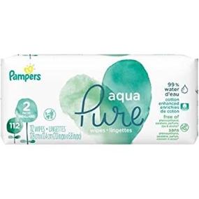 img 3 attached to Pampers Aqua Pure Wipes: Four-Pack for Gentle and Effective Baby Care