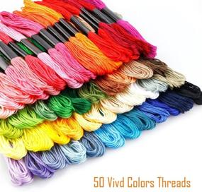img 3 attached to 🧵 Caydo Embroidery Floss 50 Skeins: Versatile Friendship Bracelet String with 12 Floss Bobbins