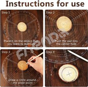 img 2 attached to 🔍 11.8 Inch Round Center Finder Compass Lathe Centering Tool Circle Gauge for Drawing Circles, Lathe Work, Woodturning, and Round Template with Clear Acrylic for Accurate Circle Diameter Measurements