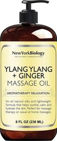 img 4 attached to 🌿 Масло для массажа Sensual Ginger and Ylang Ylang от New York Biology – 100% натуральные эфирные масла для расслабления мышц и терапии – 8 жидк. унц.