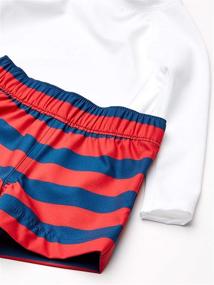 img 1 attached to Amazon Essentials 2 Piece Long Steeve Rashguard Boys' Clothing : Swim