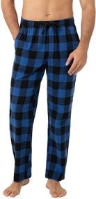 img 4 attached to 👖 Cozy Flannel Bottoms with Pockets and Drawstring: Perfect Men's Clothing for Sleep & Lounge by LAPASA