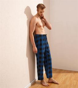 img 1 attached to 👖 Cozy Flannel Bottoms with Pockets and Drawstring: Perfect Men's Clothing for Sleep & Lounge by LAPASA