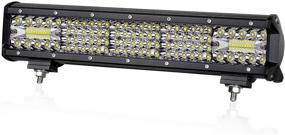 img 4 attached to 🚗 Niking Auto 15 Inch 336W LED Light Bar: Quad Row Off Road Driving Lights for Trucks, ATV, SUV, Boat - Waterproof, Spot Flood Combo Beam, OSRAM LEDs