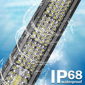 img 1 attached to 🚗 Niking Auto 15 Inch 336W LED Light Bar: Quad Row Off Road Driving Lights for Trucks, ATV, SUV, Boat - Waterproof, Spot Flood Combo Beam, OSRAM LEDs