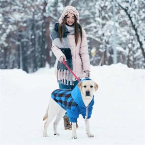 img 2 attached to 🐶 Classic Plaid Dog Hoodie: Leash-friendly, Warm & Stylish Pet Jacket for Small to Medium Sized Puppies – Autumn/Winter Collection