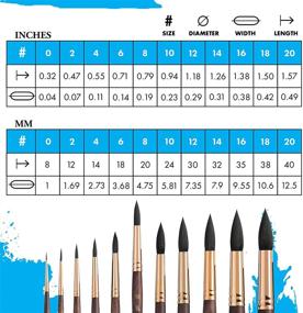 img 2 attached to 🖌️ Кисть для акварели Princeton Artist Brush Neptune Series 4750 синтетическая белка - круглая размер 10: высококачественная кисть для акварели для художников