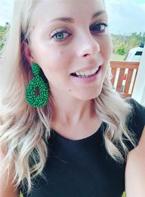 img 3 attached to 🌸 Stylish Bohemian Handmade Beaded Tassel Earrings - Perfect for Women, Girls, Mom, Sister, and Friends