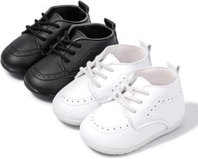 img 1 attached to Stylish and Comfortable Casazoe Infant Baby Oxford Shoes for Wedding and Baptism Events