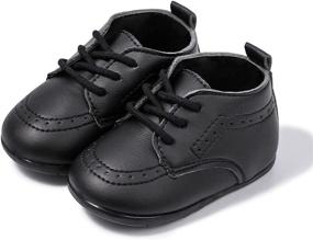 img 4 attached to Stylish and Comfortable Casazoe Infant Baby Oxford Shoes for Wedding and Baptism Events