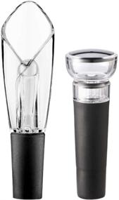 img 4 attached to Enhance Your Wine Enjoyment with BeRicham Wine Aerator Pourer and 🍷 Vacuum Wine Stoppers Set - Perfect for Instant Wine Aeration and Freshness Preservation