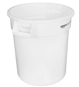 img 2 attached to AmazonCommercial 10 Gallon Heavy Duty Round Trash/Garbage Can, White, 2-pack: Durable and Efficient Waste Disposal Solution