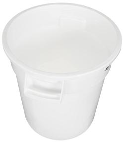 img 1 attached to AmazonCommercial 10 Gallon Heavy Duty Round Trash/Garbage Can, White, 2-pack: Durable and Efficient Waste Disposal Solution