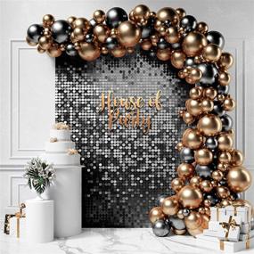 img 4 attached to ✨ Sparkle and Shine: HOUSE OF PARTY Round Shimmer Panels (Pack of 24), Black Sequin Shimmer Wall Backdrop Decoration Panels for Unforgettable Celebrations