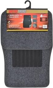 img 3 attached to BDK MotorTrend Premium Thick Plush Carpet Car Ridged Floor Mats (0